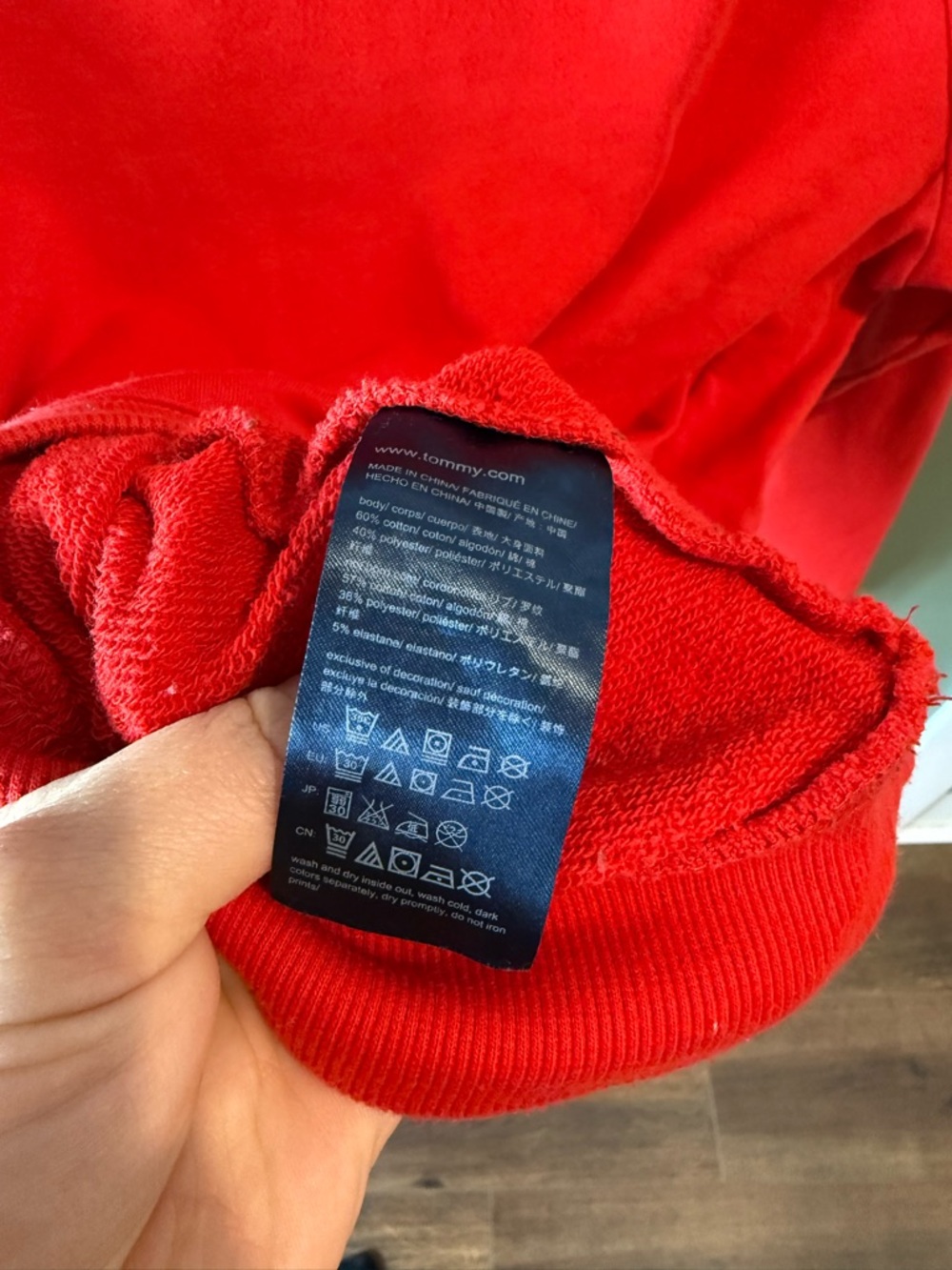 Red Colorblock Sweatshirt - Picture 10 of 10